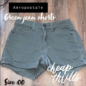 Green Aeropostale jean shorts